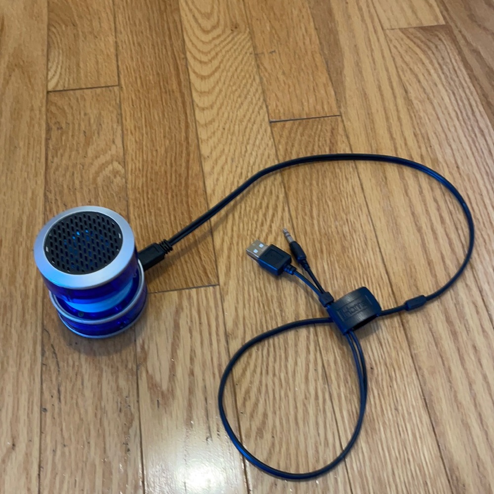 I home  little speaker with 2 outputs